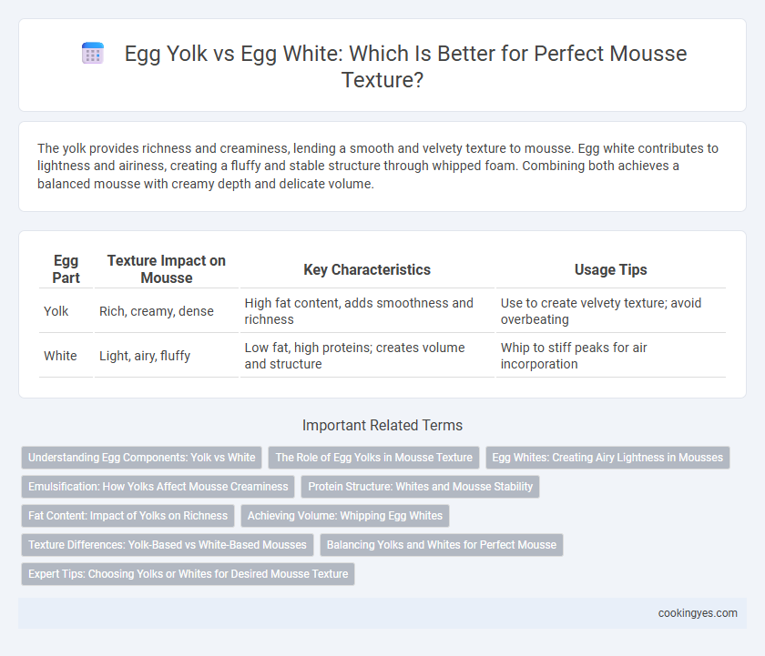 Egg Yolk vs Egg White: Which Is Better for Perfect Mousse Texture?