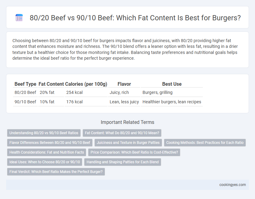 80/20 Beef vs 90/10 Beef: Which Fat Content Is Best for Burgers?