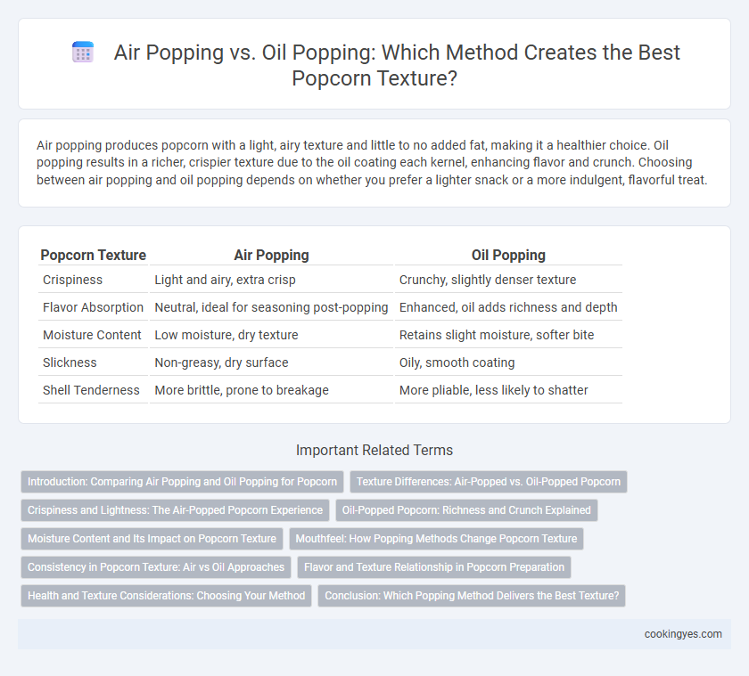Air Popping vs. Oil Popping: Which Method Creates the Best Popcorn Texture?