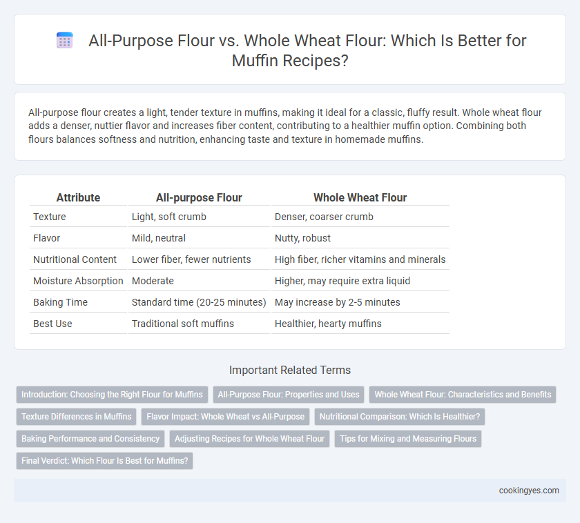 All-Purpose Flour vs. Whole Wheat Flour: Which Is Better for Muffin Recipes?