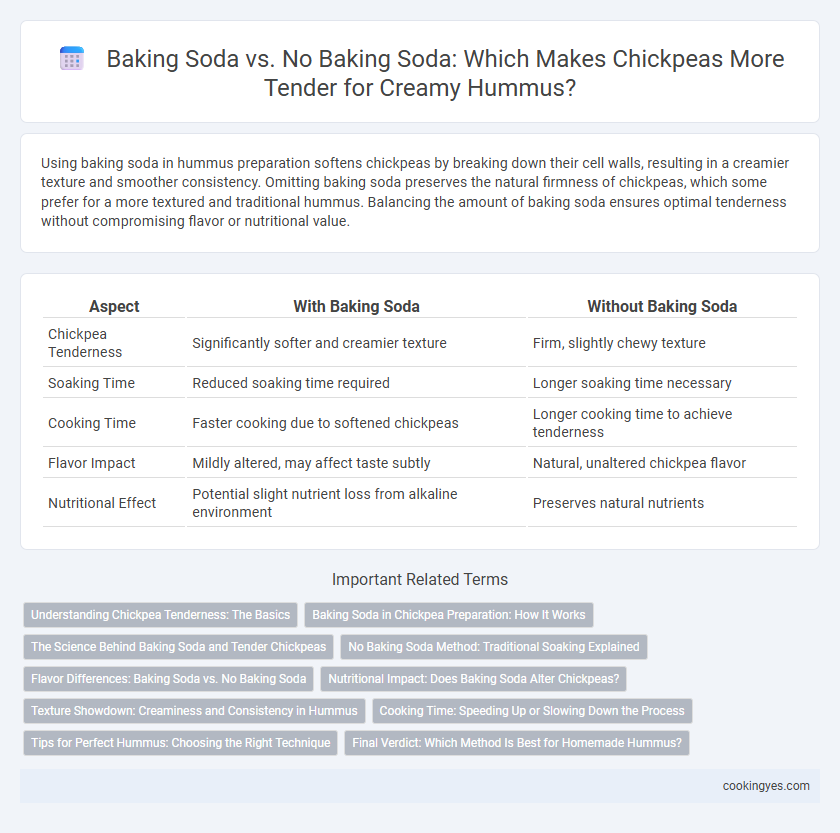 Baking Soda vs. No Baking Soda: Which Makes Chickpeas More Tender for Creamy Hummus?