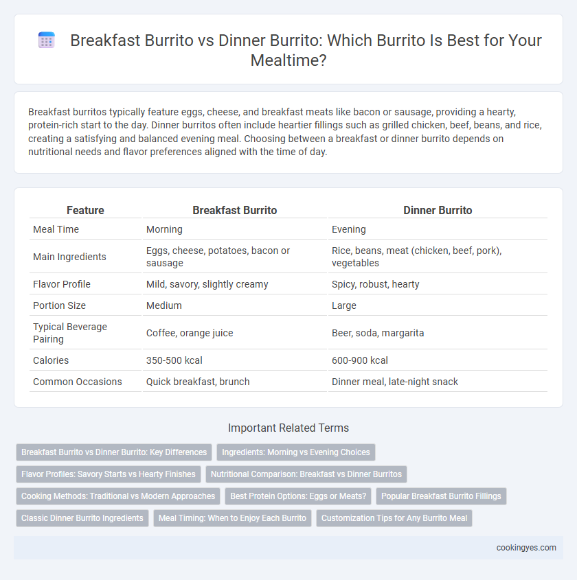 Breakfast Burrito vs Dinner Burrito: Which Burrito Is Best for Your Mealtime?