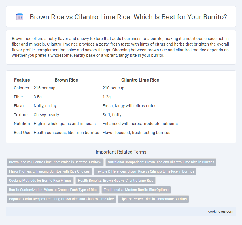 Brown Rice vs Cilantro Lime Rice: Which Is Best for Your Burrito?
