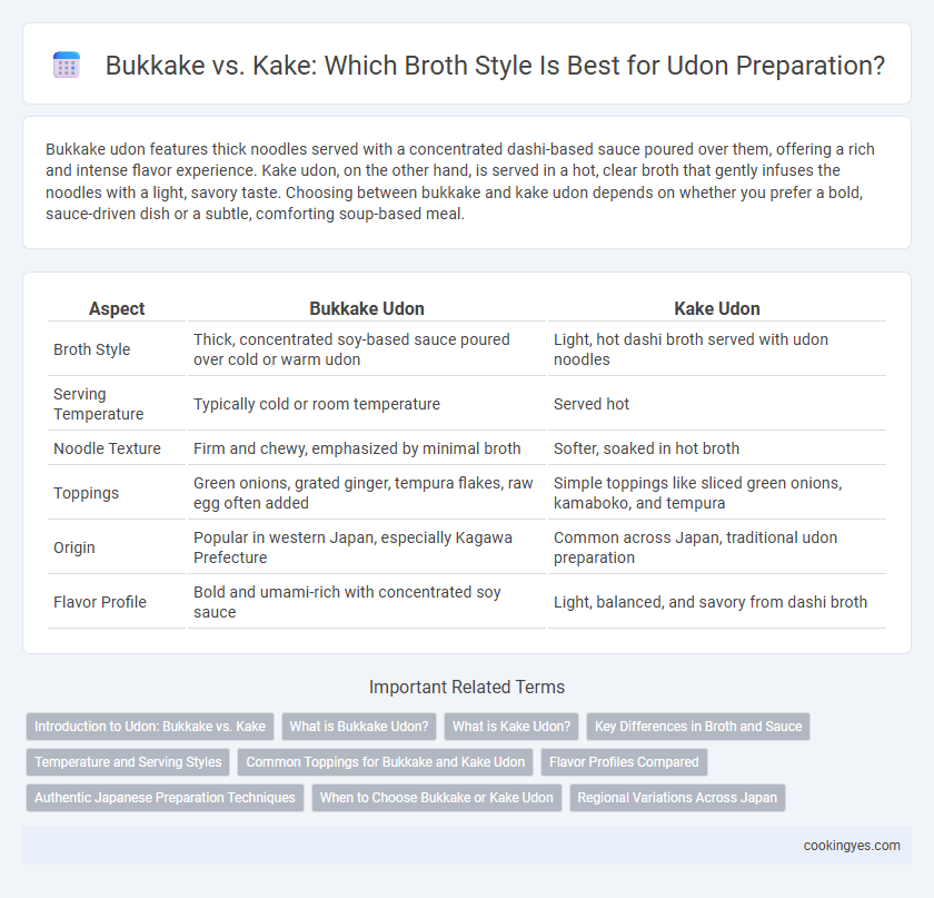 Bukkake vs. Kake: Which Broth Style Is Best for Udon Preparation?