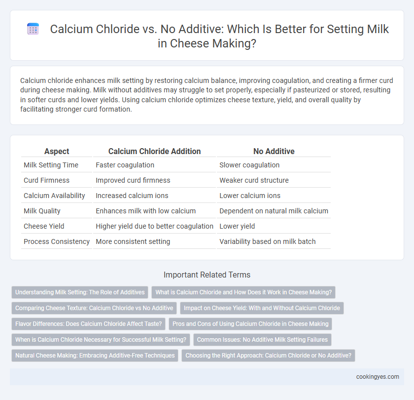 Calcium Chloride vs. No Additive: Which Is Better for Setting Milk in Cheese Making?