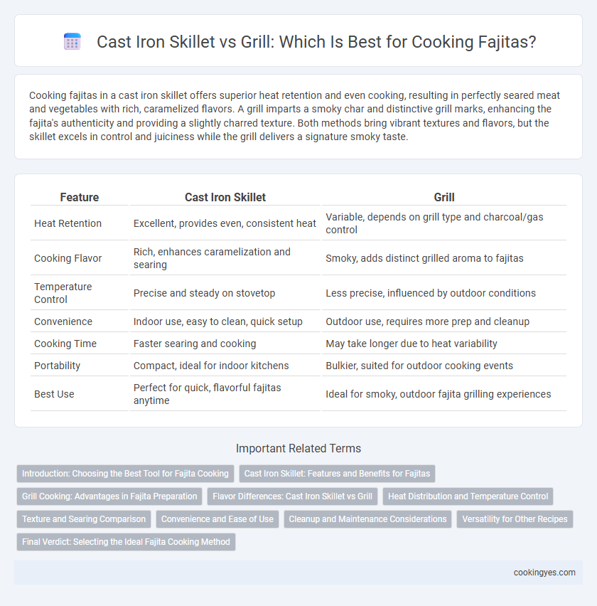Cast Iron Skillet vs Grill: Which Is Best for Cooking Fajitas?
