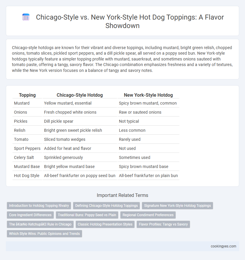 Chicago-Style vs. New York-Style Hot Dog Toppings: A Flavor Showdown