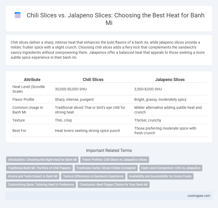 Chili Slices vs. Jalapeno Slices: Choosing the Best Heat for Banh Mi