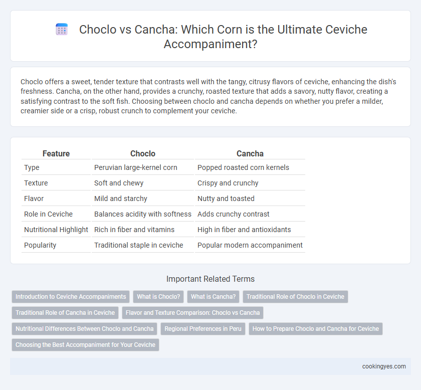 Choclo vs Cancha: Which Corn is the Ultimate Ceviche Accompaniment?