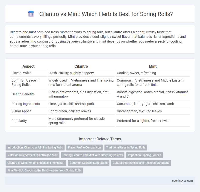 Cilantro vs Mint: Which Herb Is Best for Spring Rolls?