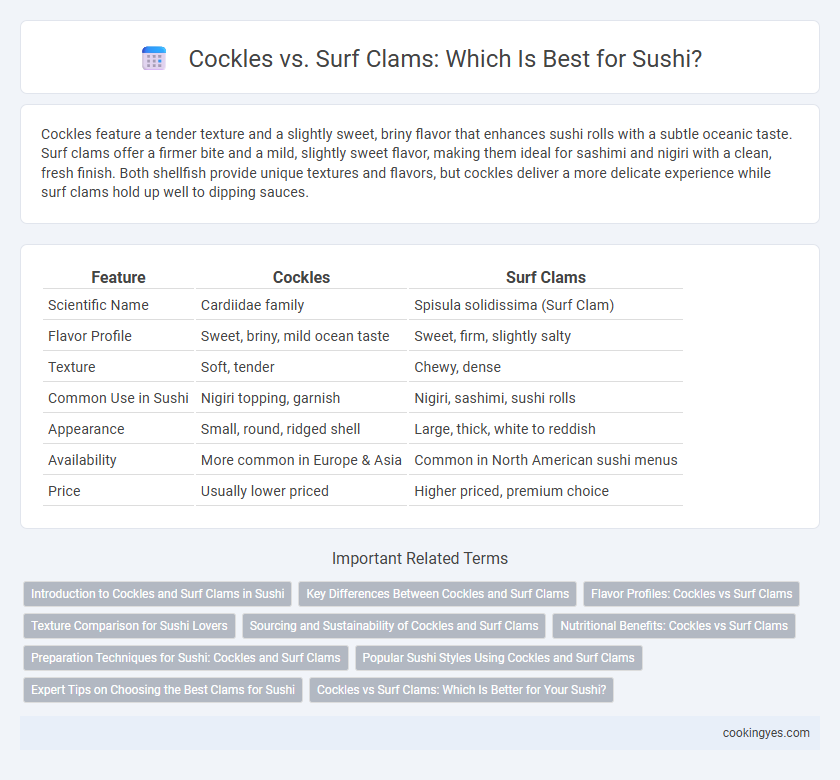 Cockles vs. Surf Clams: Which Is Best for Sushi?