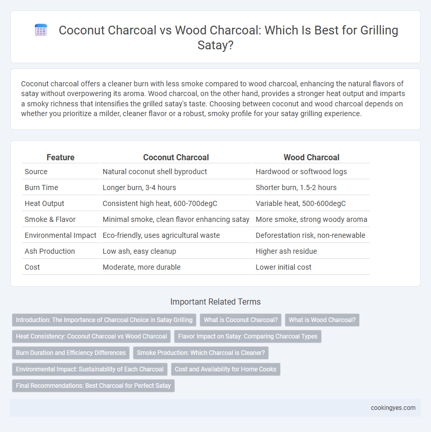 Coconut Charcoal vs Wood Charcoal: Which Is Best for Grilling Satay?