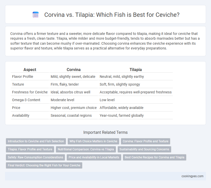 Corvina vs. Tilapia: Which Fish is Best for Ceviche?