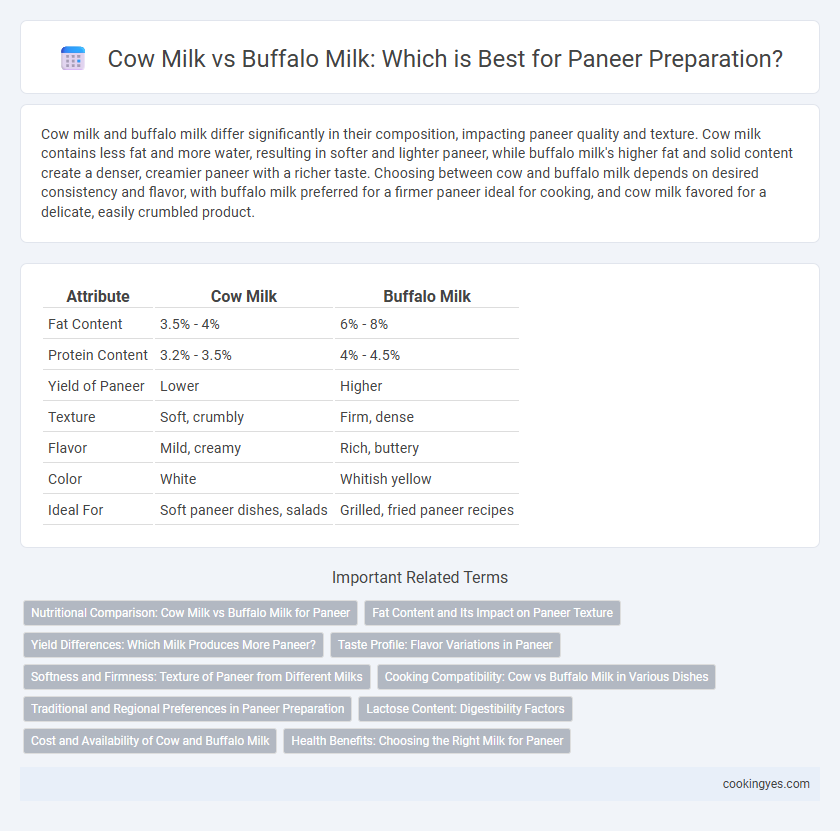 Cow Milk vs Buffalo Milk: Which is Best for Paneer Preparation?