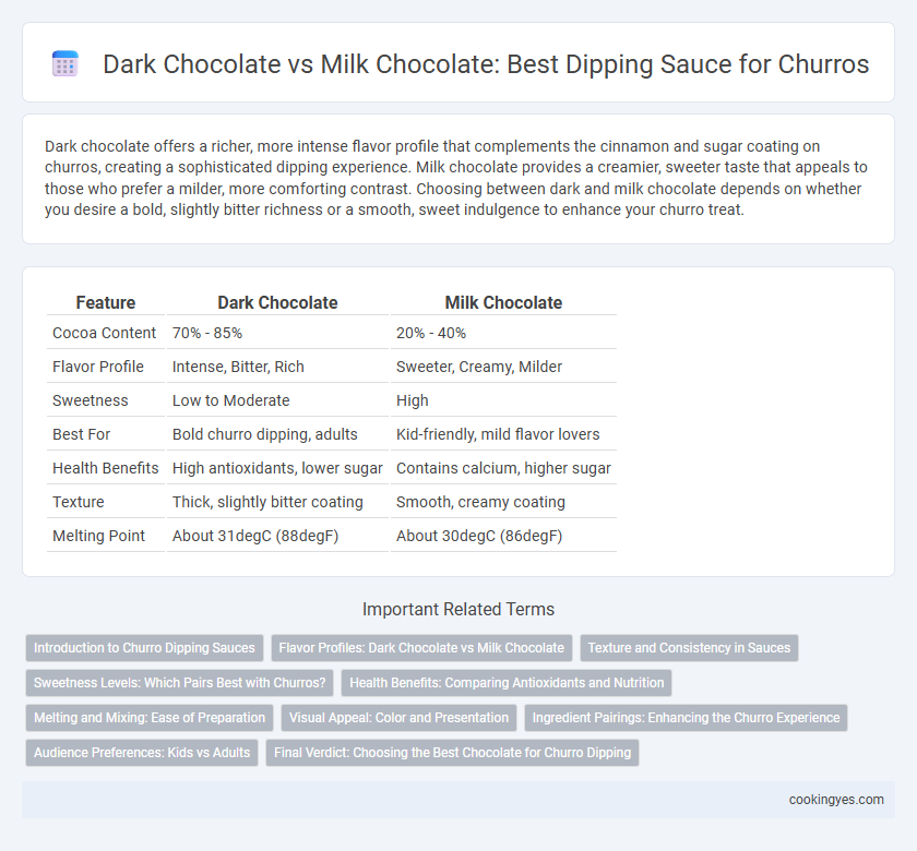 Dark Chocolate vs Milk Chocolate: Best Dipping Sauce for Churros