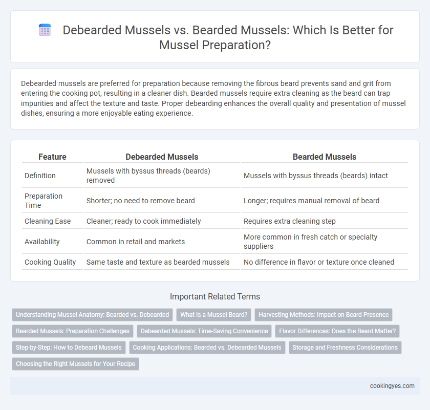 Debearded Mussels vs. Bearded Mussels: Which Is Better for Mussel Preparation?