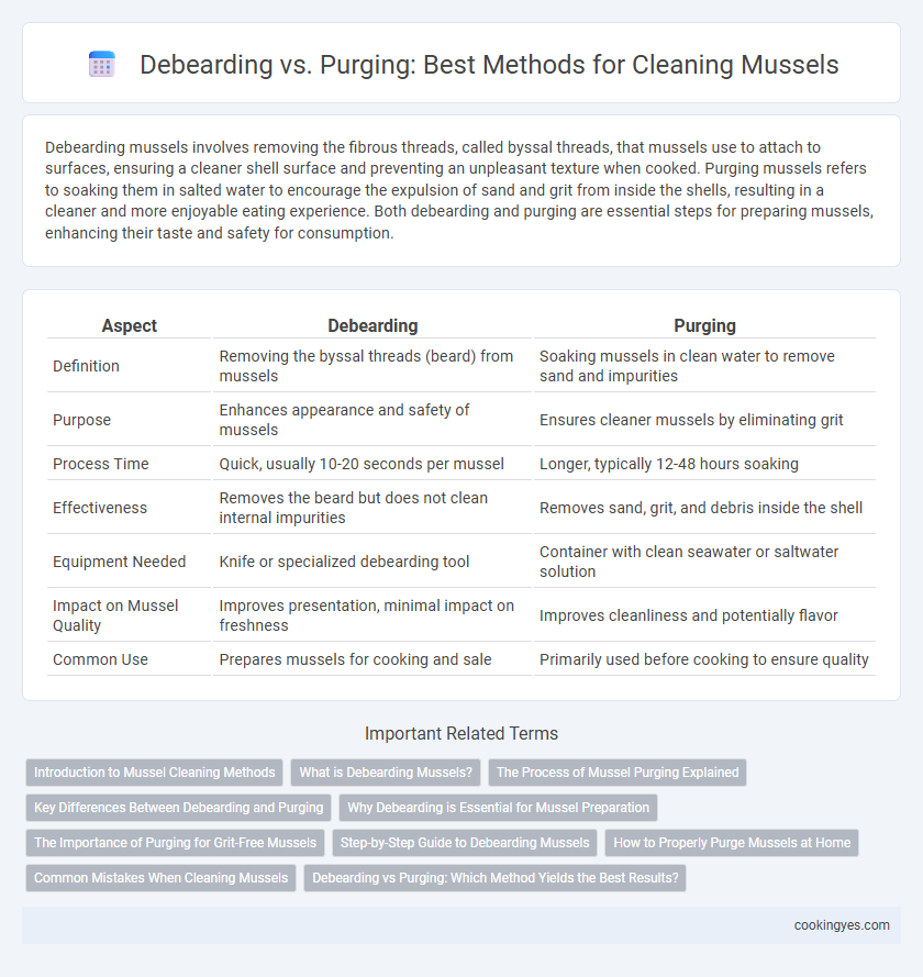 Debearding vs. Purging: Best Methods for Cleaning Mussels