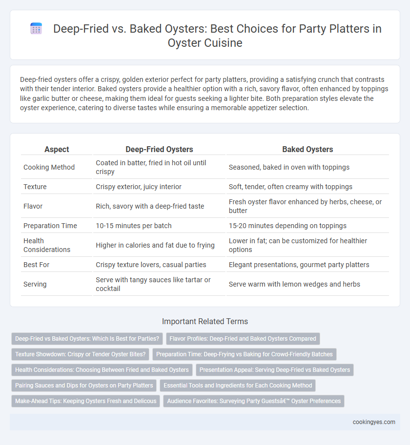Deep-Fried vs. Baked Oysters: Best Choices for Party Platters in Oyster Cuisine