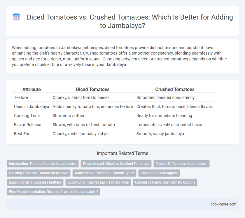 Diced Tomatoes vs. Crushed Tomatoes: Which Is Better for Adding to Jambalaya?