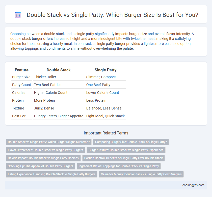 Double Stack vs Single Patty: Which Burger Size Is Best for You?