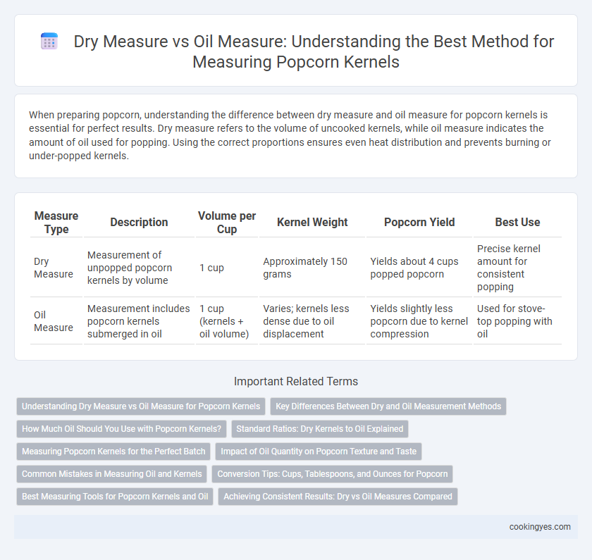 Dry Measure vs Oil Measure: Understanding the Best Method for Measuring Popcorn Kernels