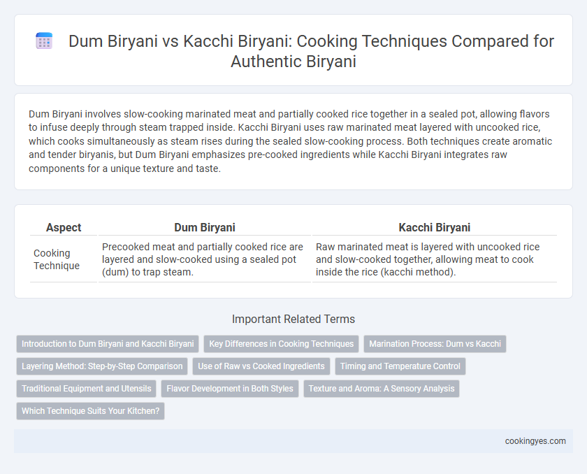 Dum Biryani vs Kacchi Biryani: Cooking Techniques Compared for Authentic Biryani
