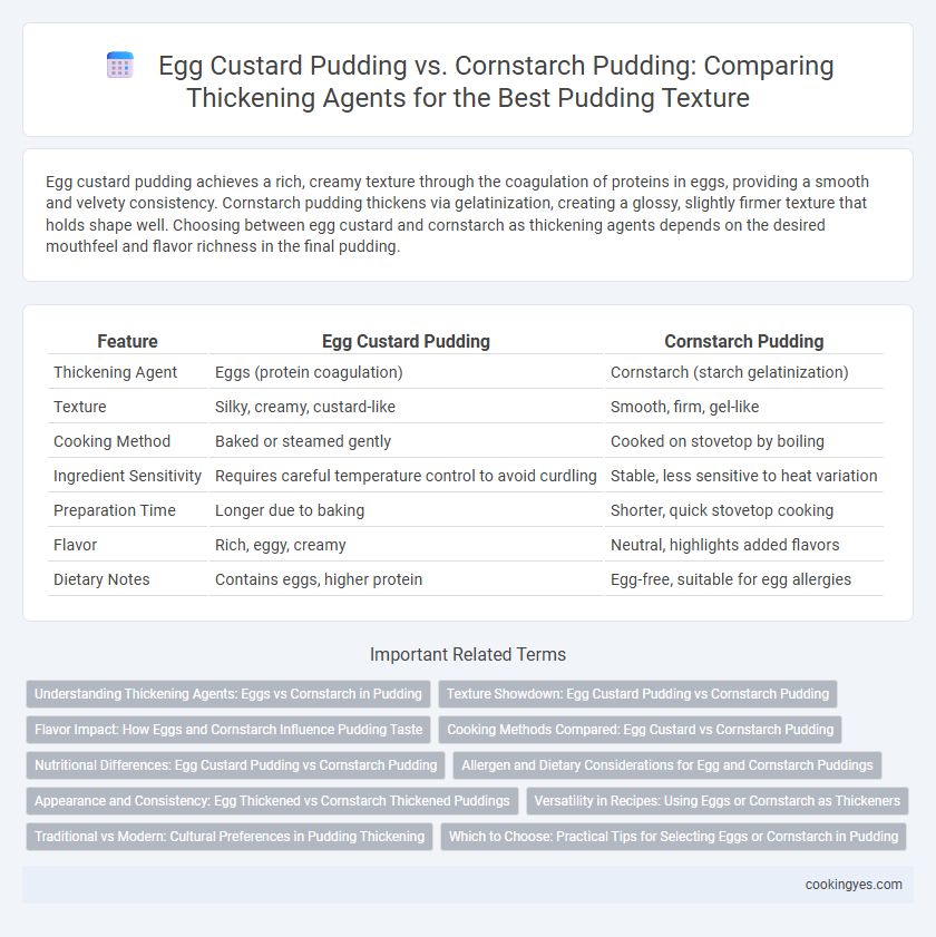 Egg Custard Pudding vs. Cornstarch Pudding: Comparing Thickening Agents for the Best Pudding Texture