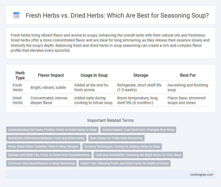 Fresh Herbs vs. Dried Herbs: Which Are Best for Seasoning Soup?