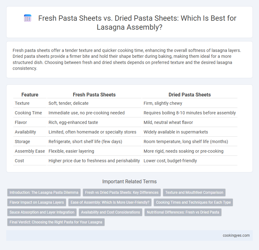 Fresh Pasta Sheets vs. Dried Pasta Sheets: Which Is Best for Lasagna Assembly?