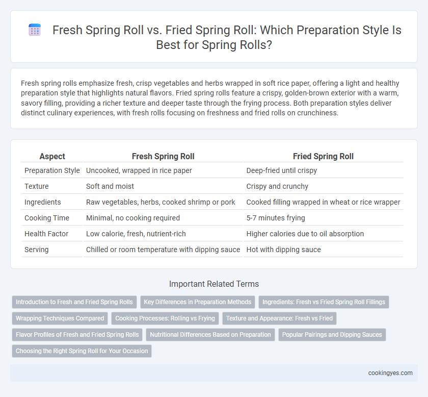 Fresh Spring Roll vs. Fried Spring Roll: Which Preparation Style Is Best for Spring Rolls?