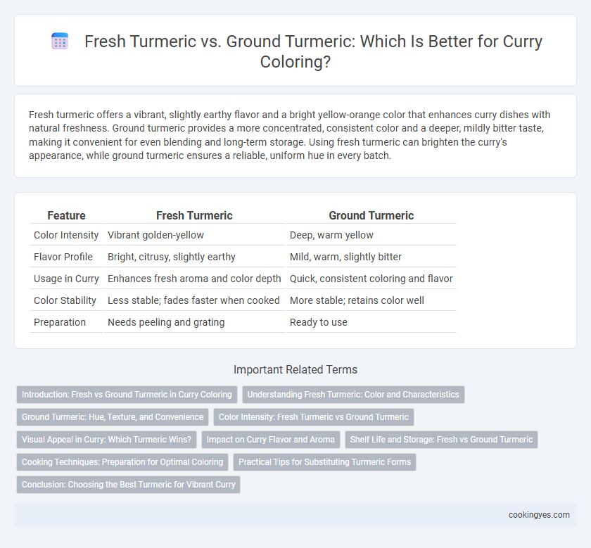 Fresh Turmeric vs. Ground Turmeric: Which Is Better for Curry Coloring?