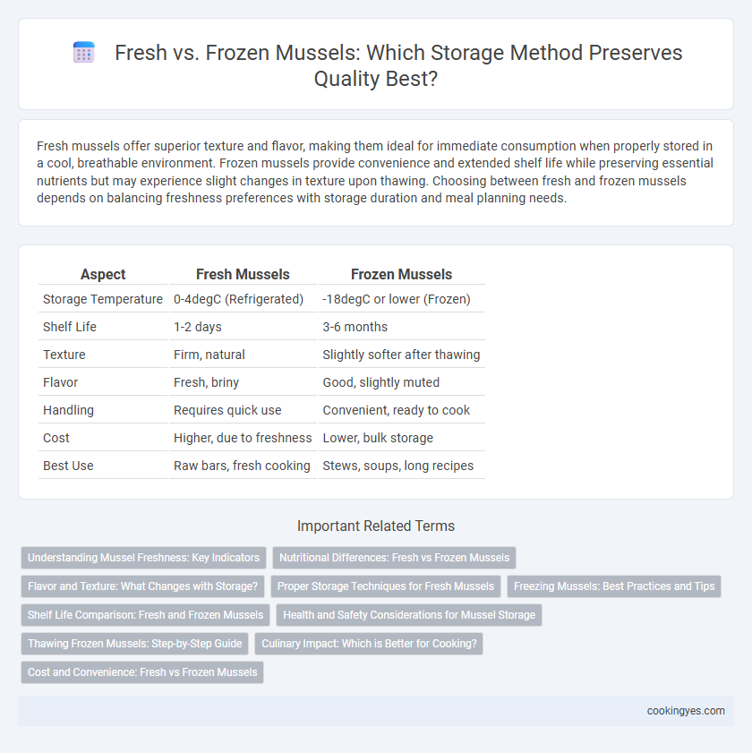 Fresh vs. Frozen Mussels: Which Storage Method Preserves Quality Best?