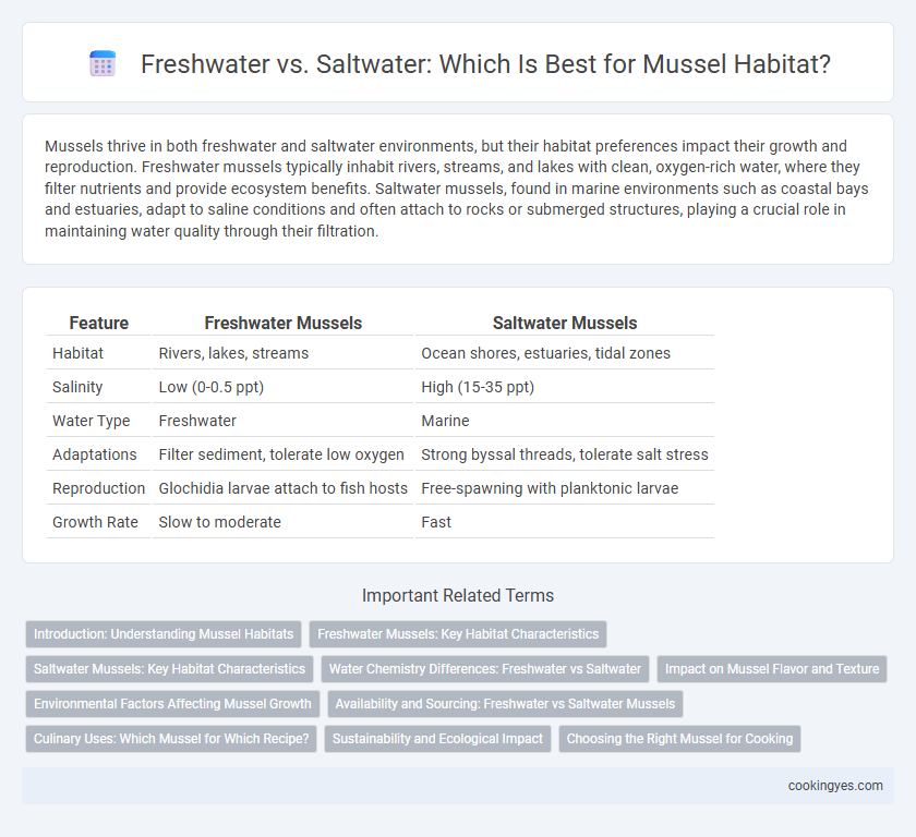 Freshwater vs. Saltwater: Which Is Best for Mussel Habitat?