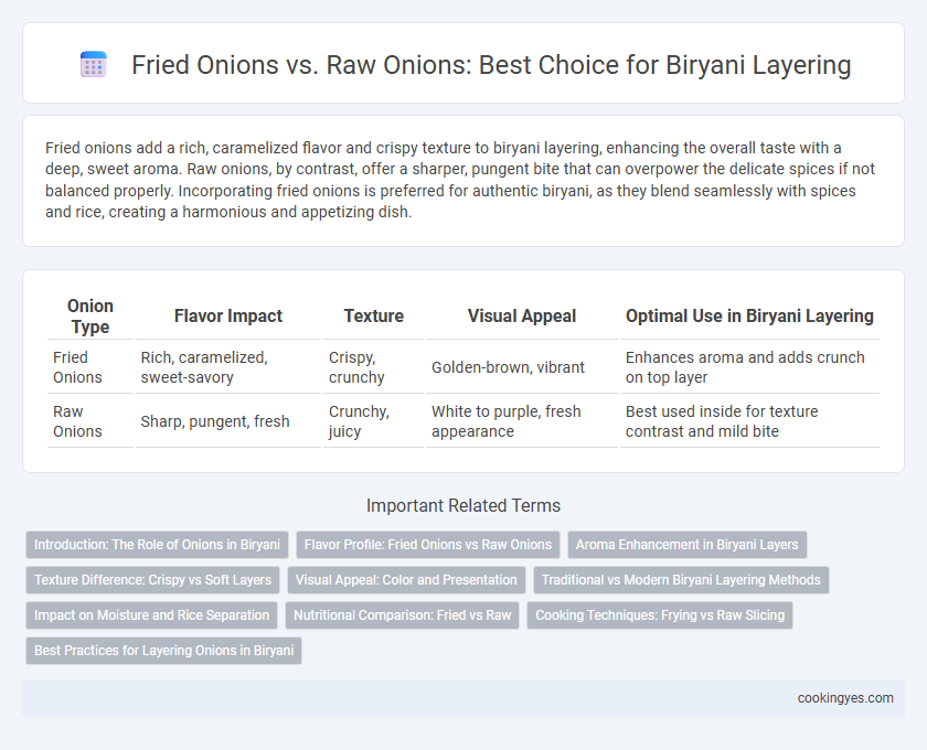 Fried Onions vs. Raw Onions: Best Choice for Biryani Layering