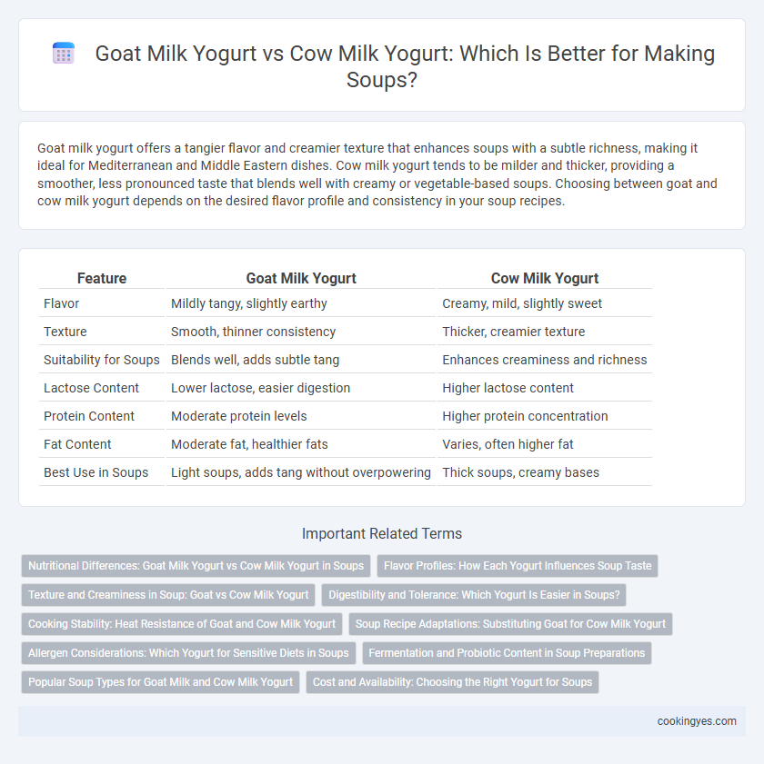 Goat Milk Yogurt vs Cow Milk Yogurt: Which Is Better for Making Soups?