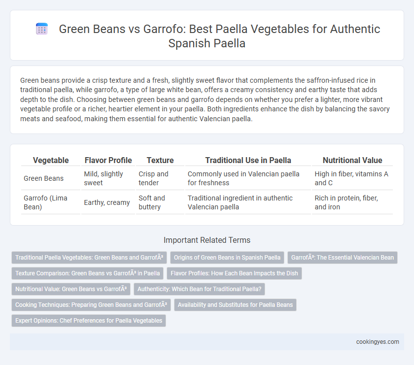 Green Beans vs Garrofo: Best Paella Vegetables for Authentic Spanish Paella