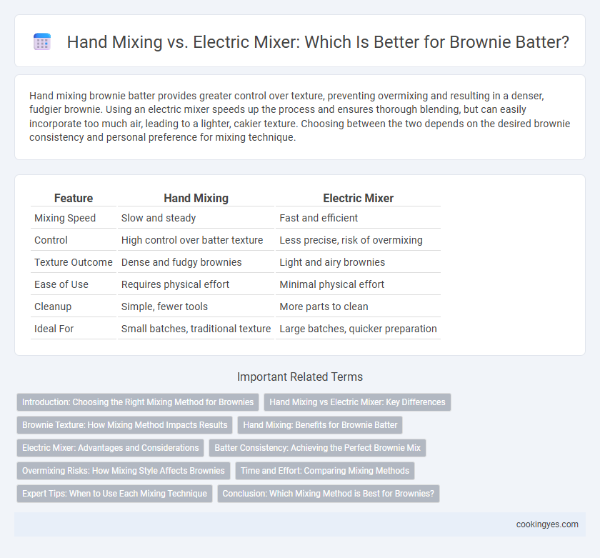 Hand Mixing vs. Electric Mixer: Which Is Better for Brownie Batter?