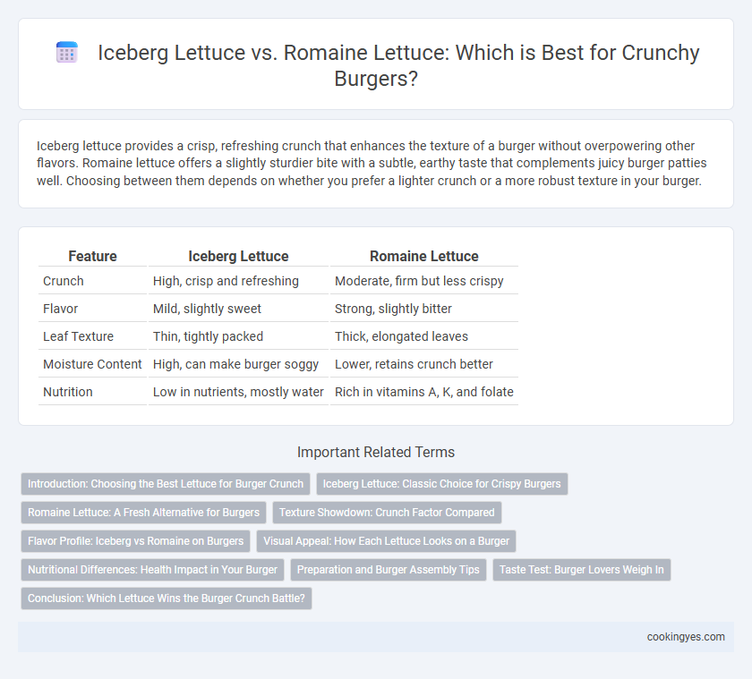 Iceberg Lettuce vs. Romaine Lettuce: Which is Best for Crunchy Burgers?