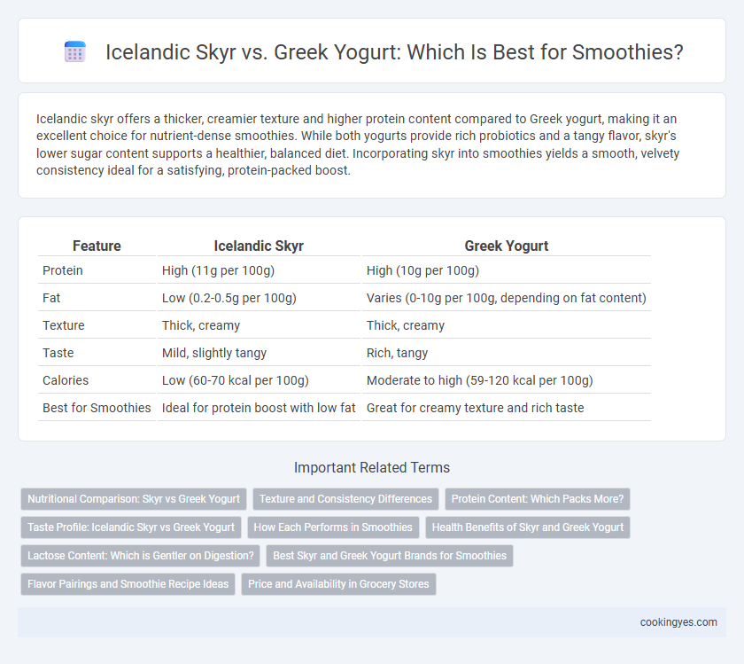 Icelandic Skyr vs. Greek Yogurt: Which Is Best for Smoothies?