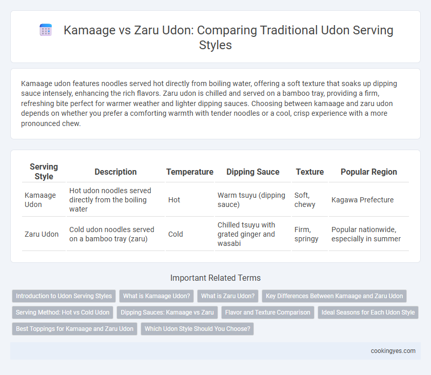 Kamaage vs Zaru Udon: Comparing Traditional Udon Serving Styles
