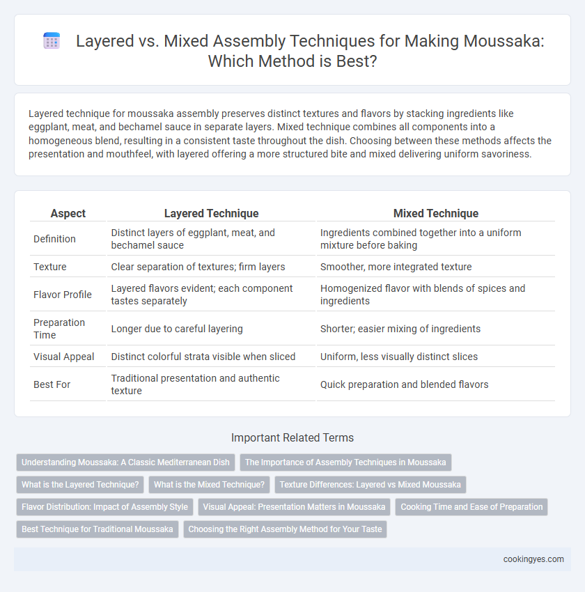 Layered vs. Mixed Assembly Techniques for Making Moussaka: Which Method is Best?