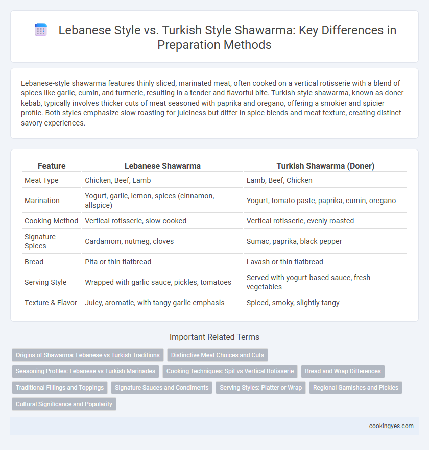 Lebanese Style vs. Turkish Style Shawarma: Key Differences in Preparation Methods
