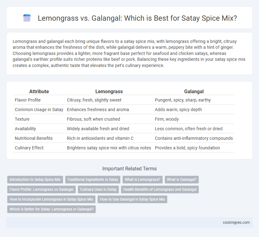Lemongrass vs. Galangal: Which is Best for Satay Spice Mix?