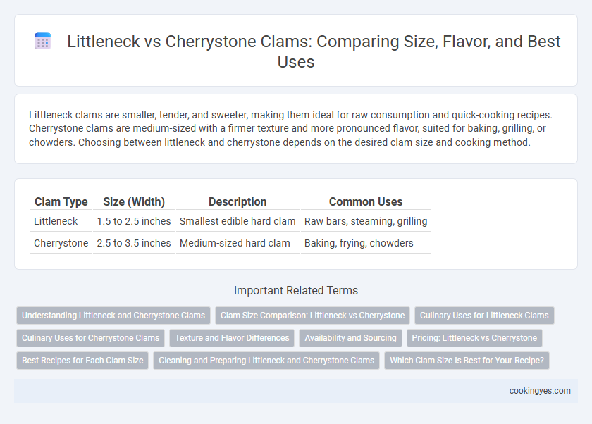 Littleneck vs Cherrystone Clams: Comparing Size, Flavor, and Best Uses