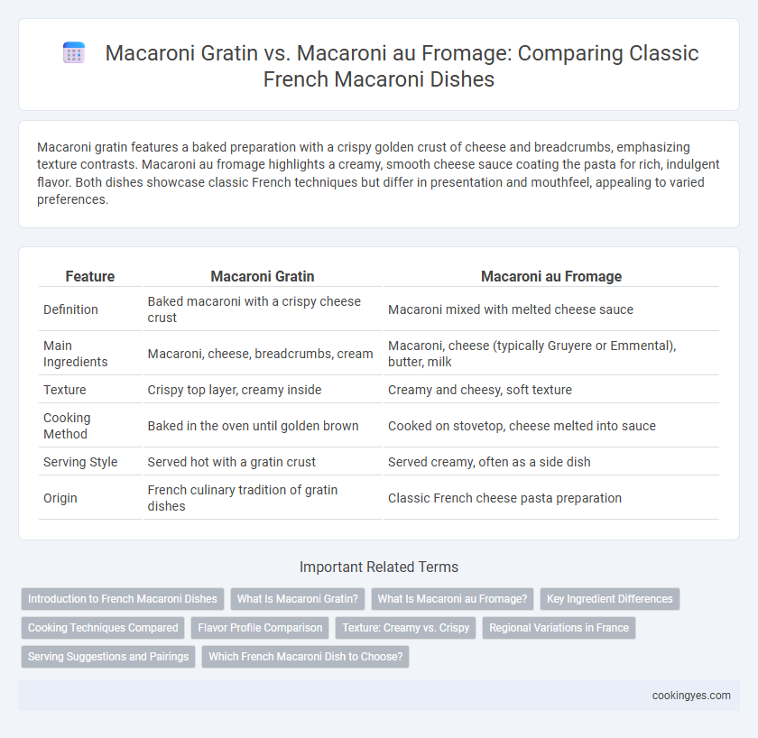 Macaroni Gratin vs. Macaroni au Fromage: Comparing Classic French Macaroni Dishes
