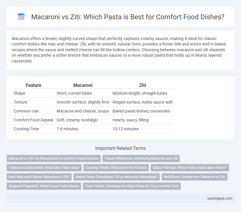 Macaroni vs Ziti: Which Pasta is Best for Comfort Food Dishes?