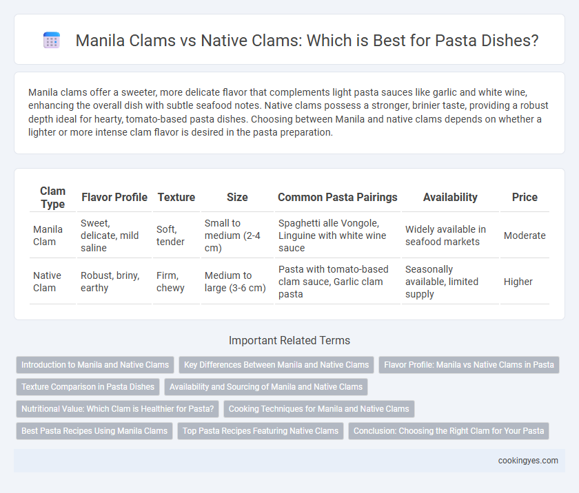 Manila Clams vs Native Clams: Which is Best for Pasta Dishes?