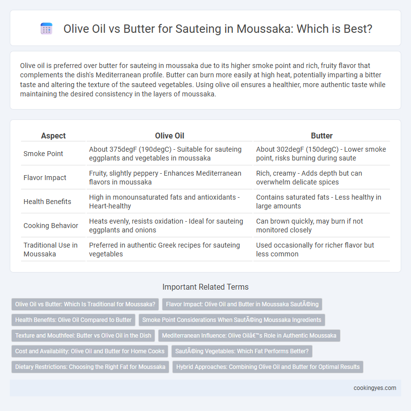 Olive Oil vs Butter for Sauteing in Moussaka: Which is Best?