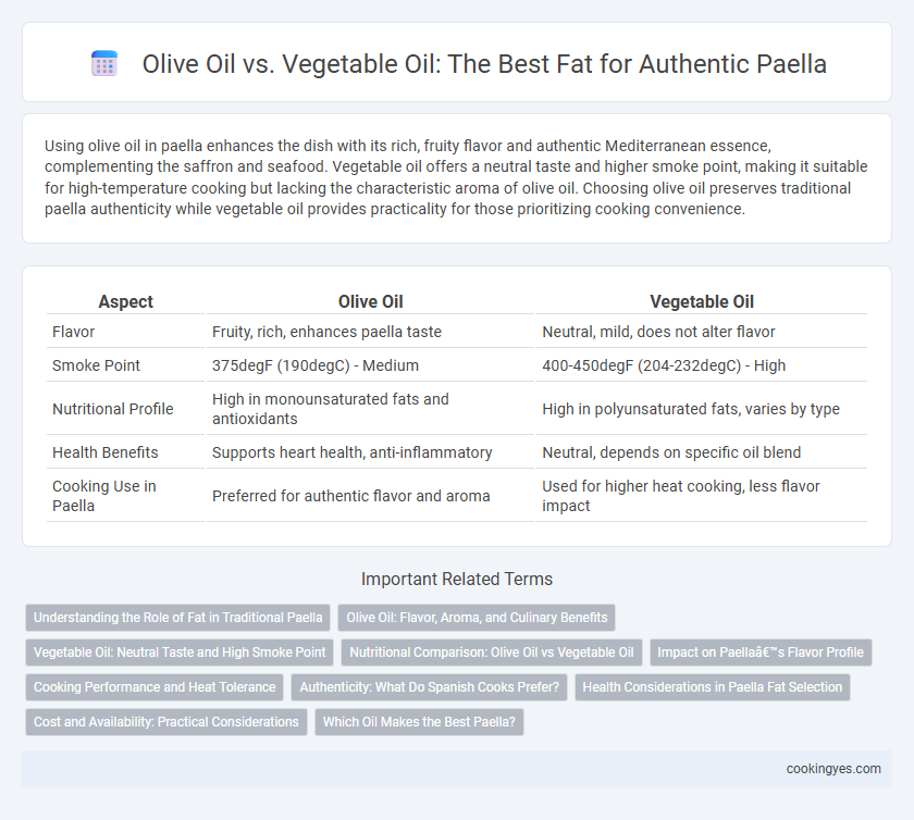 Olive Oil vs. Vegetable Oil: The Best Fat for Authentic Paella