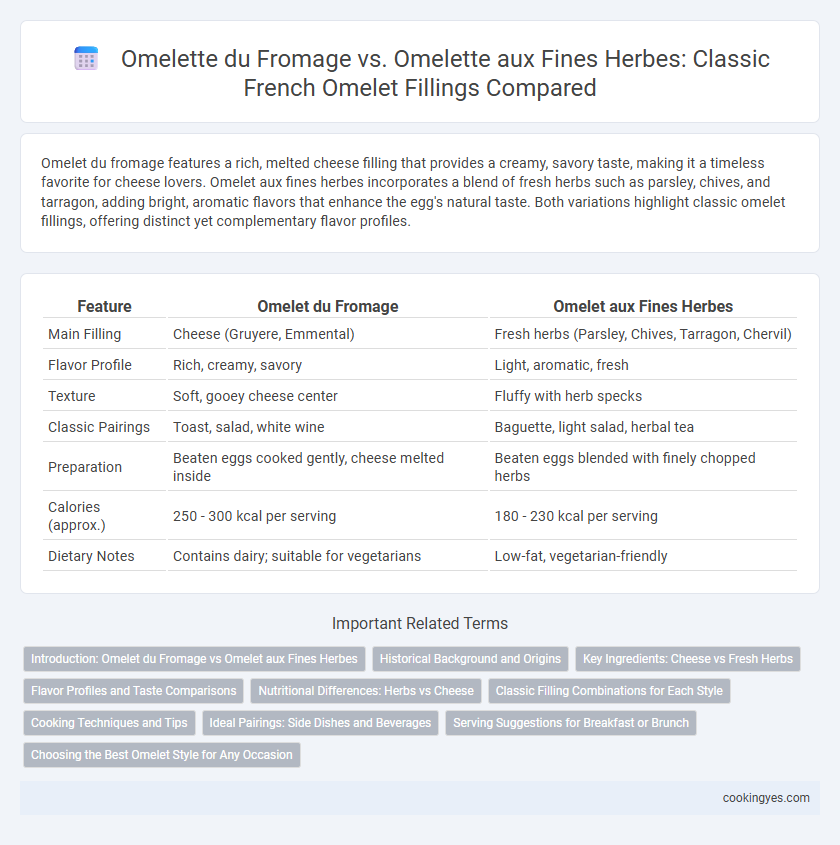 Omelette du Fromage vs. Omelette aux Fines Herbes: Classic French Omelet Fillings Compared